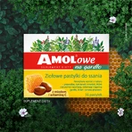 AMOL keel, kruidenpastilles met honing en vitamine C, 16 zuigtabletten