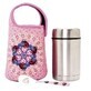 Stainless steel Thermos with wide neck and spoon Buburuze with insulated cover, 500 ml, Laken