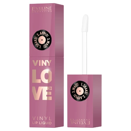 Eveline Cosmetics VinyLove, lang anhaltender flüssiger Lippenstift mit Vinyleffekt, 03 Bestie, 4 ml
