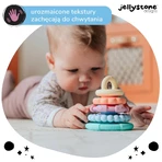 Jellystone Designs, mordedor de silicona, torre pequeña, pastel, a partir de 3 meses, 1 unidad