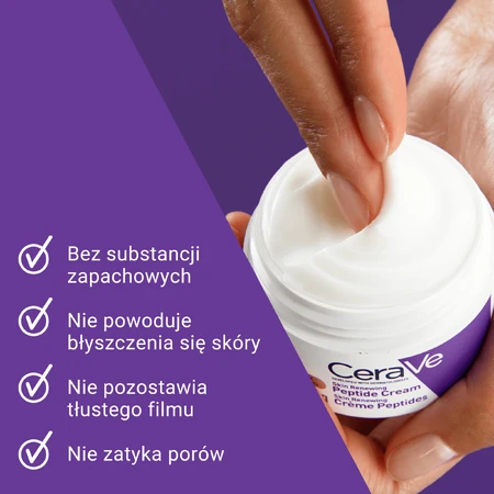 CeraVe Skin Renewing, crema facial con péptidos, 48 g