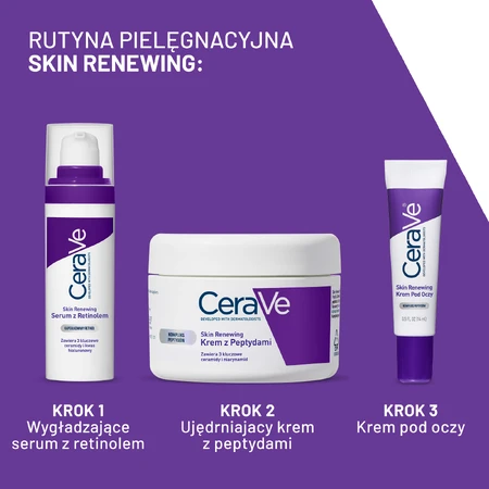 CeraVe Skin Renewing, crema facial con péptidos, 48 g