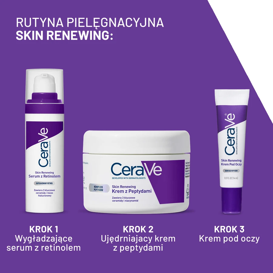CeraVe Skin Renewing, crema facial con péptidos, 48 g