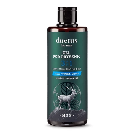 Duetus For Men Power Of Invictus set, shower gel, 300 ml + hair shampoo, 300 ml + face cream, 50 ml DAMAGED PACKAGE