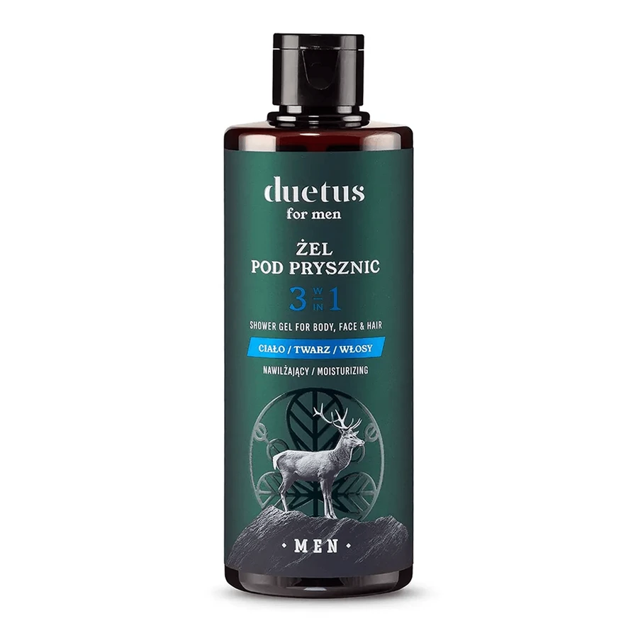 Duetus For Men Power Of Invictus set, shower gel, 300 ml + hair shampoo, 300 ml + face cream, 50 ml DAMAGED PACKAGE