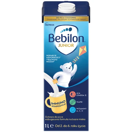 Bebilon Junior drinkset, verrijkte melkvoeding voor kinderen van 2-6 jaar, 3 x 1 l + CzuCzu, Dieren Creatieve spelletjes met uitwisbare stift, vanaf 3 jaar gratis