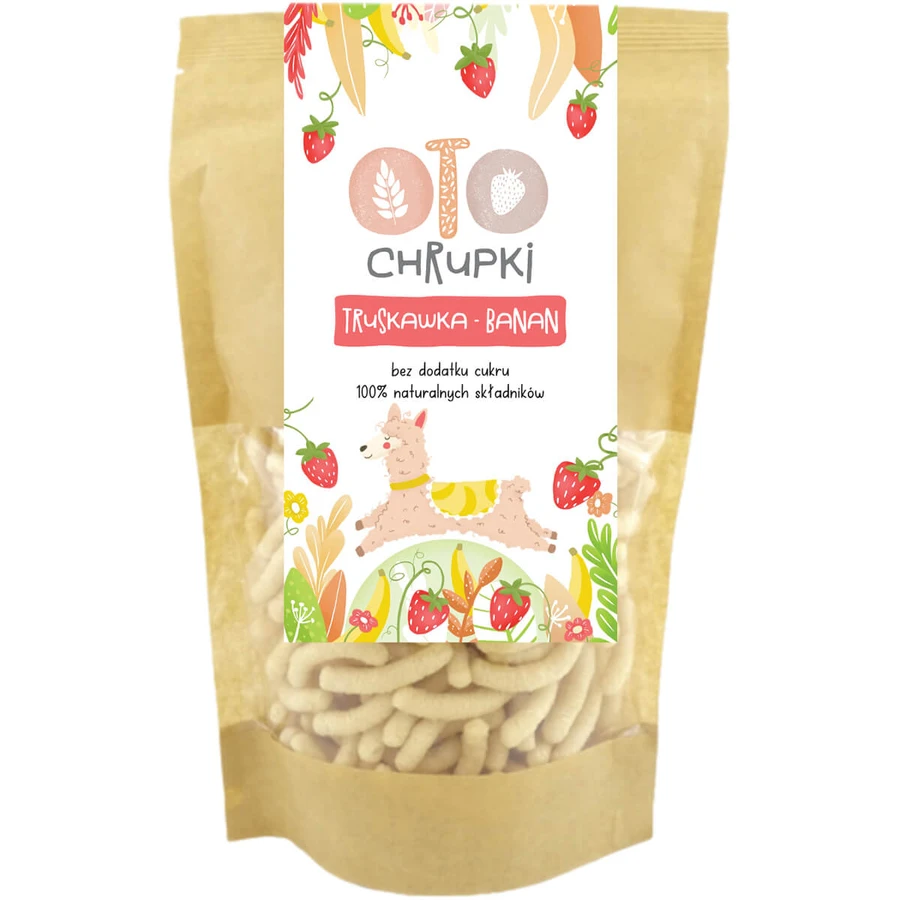OtoLandia OTO Crisps, strawberry-banana, sticks, 25 g