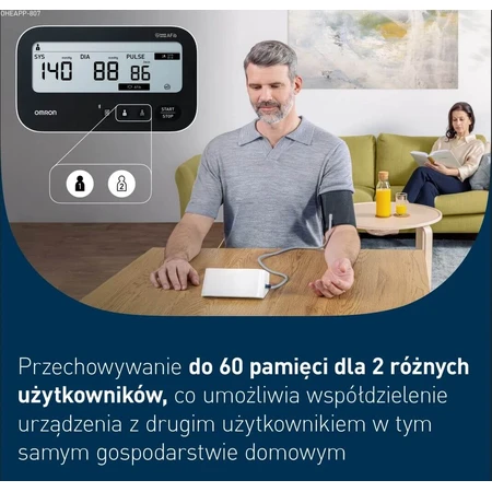Omron M4 Connect Afib, automatic upper arm blood pressure monitor with bluetooth