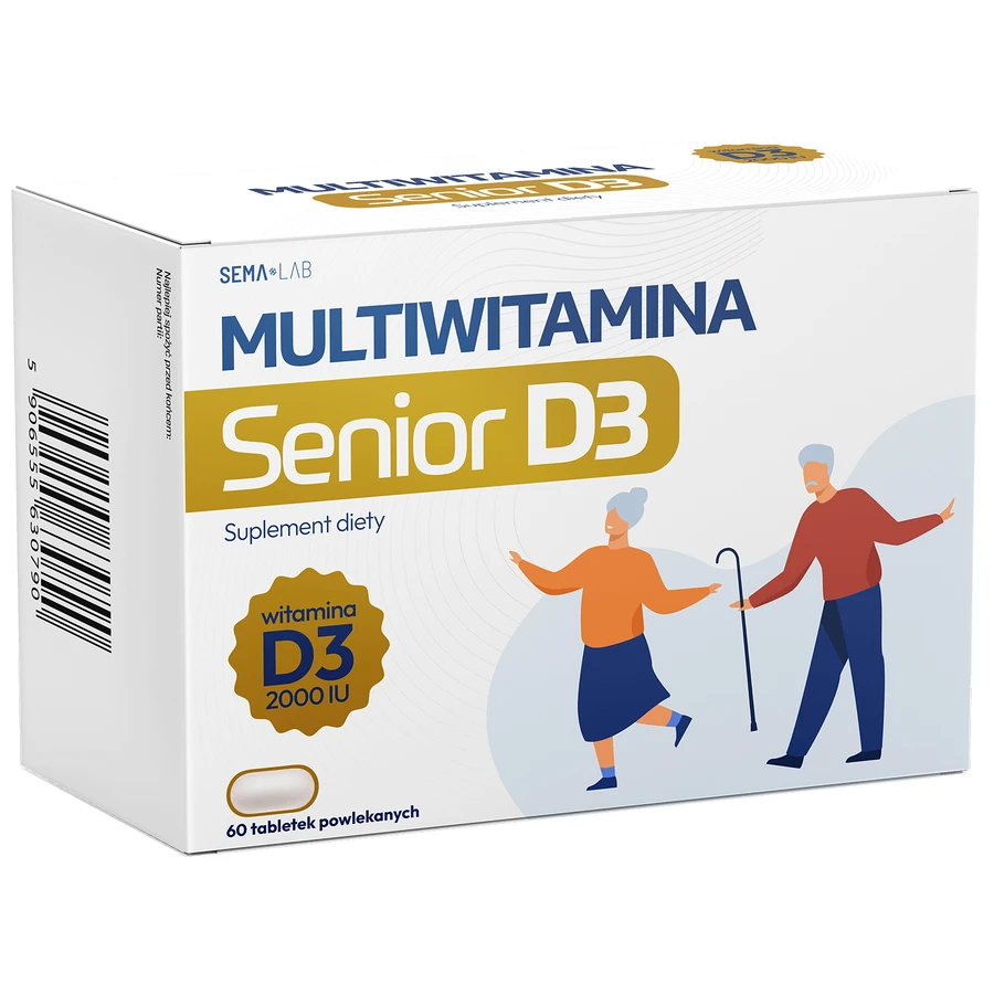 SEMA Lab Multivitamin Senior D3, 60 comprimés pelliculés