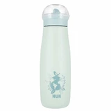NUK Mini-Me Flip, 2-in-1-Stahlbecher mit Mundstück, mint, Globus, ab 12 Monaten, 500 ml