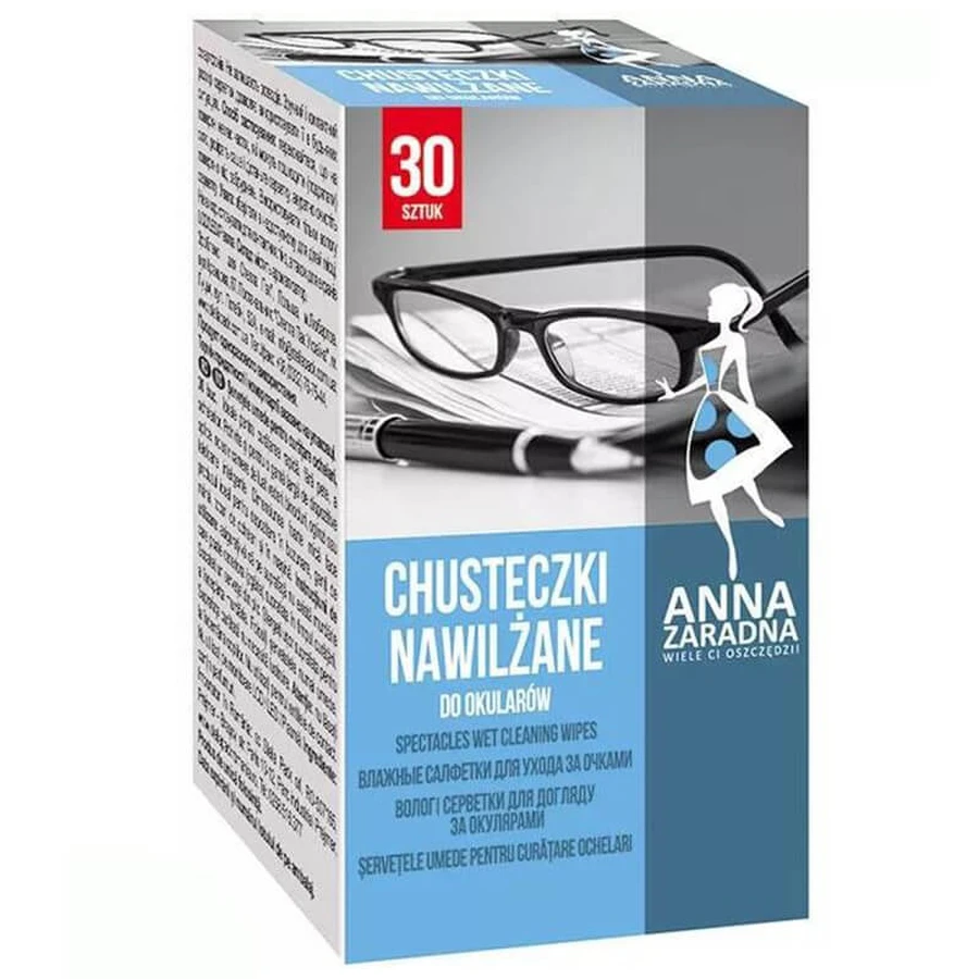 Anna Zaradna, vochtige doekjes voor brillen, 30 stuks