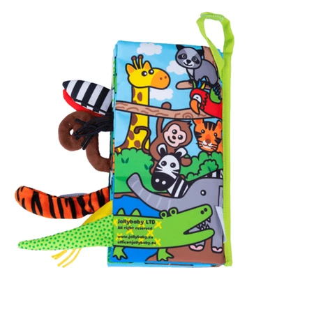 Dumel Jolly Baby, cuaderno sensorial, Colas de animales de la jungla, desde el nacimiento, 1 unidad