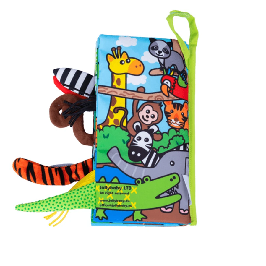 Dumel Jolly Baby, cuaderno sensorial, Colas de animales de la jungla, desde el nacimiento, 1 unidad