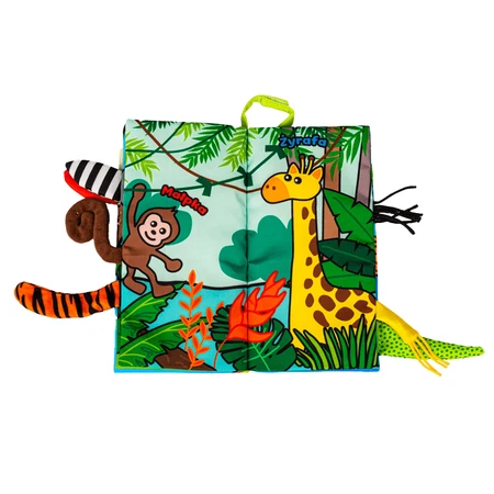 Dumel Jolly Baby, cuaderno sensorial, Colas de animales de la jungla, desde el nacimiento, 1 unidad