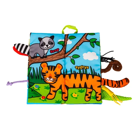 Dumel Jolly Baby, cuaderno sensorial, Colas de animales de la jungla, desde el nacimiento, 1 unidad
