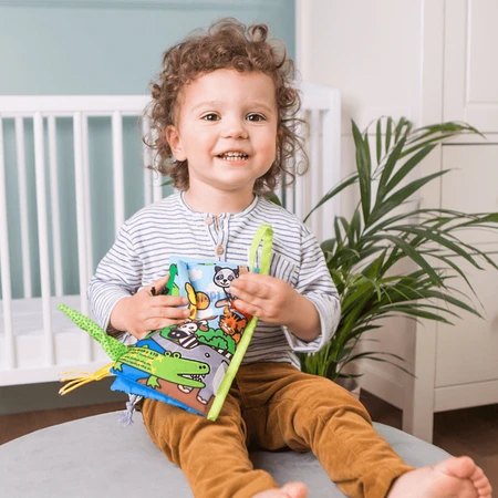 Dumel Jolly Baby, cuaderno sensorial, Colas de animales de la jungla, desde el nacimiento, 1 unidad