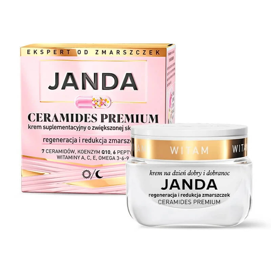 Janda Ceramides Premium, supplemental cream with enhanced effectiveness, regeneration and wrinkle reduction, 50 ml