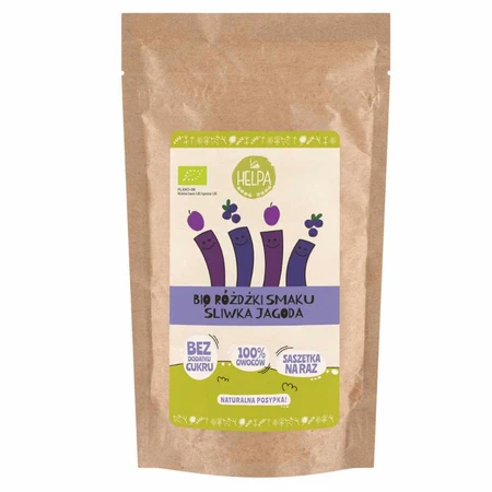 Helpa Bio Smaakstokjes, pruim, bosbes, 20 g
