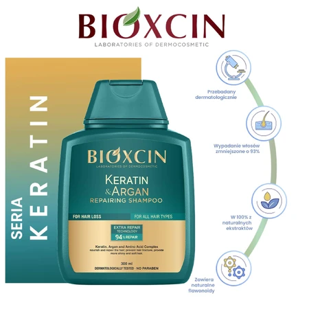 Bioxcin Keratin & Argan, regenerierendes Shampoo, 300 ml