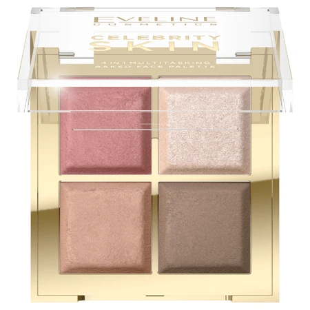 Eveline Cosmetics Celebrity Skin, 4-in-1 baked multifunctional contouring palette