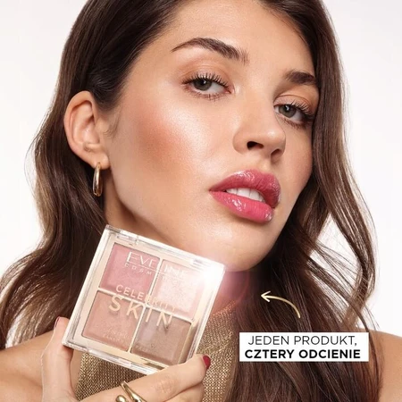 Eveline Cosmetics Celebrity Skin, 4-in-1 baked multifunctional contouring palette