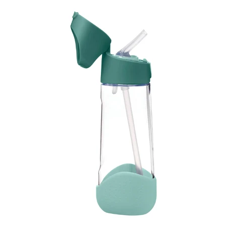 B.Box, water bottle with straw, tritan, children's bottle, Emerald Forest, from 3 years, 600 ml