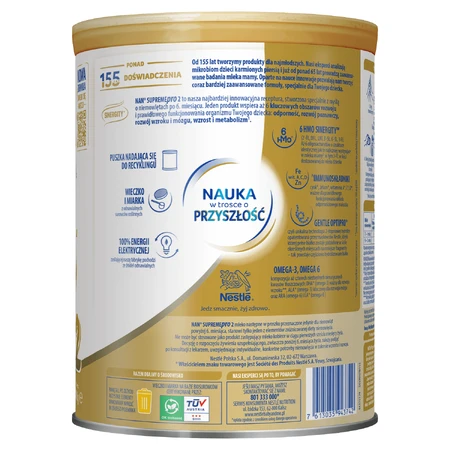 Set Nestlé NAN Supremepro 2 HMO, lait de suite pour nourrissons de plus de 6 mois, 2 x 800 g