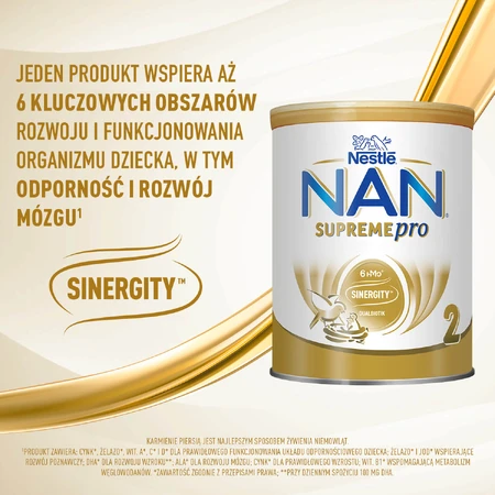 Set Nestlé NAN Supremepro 2 HMO, lait de suite pour nourrissons de plus de 6 mois, 2 x 800 g
