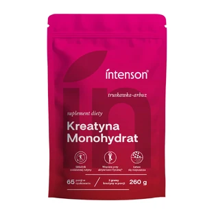 Intenson Creatine Monohydrate, strawberry-arb flavor, 260 g