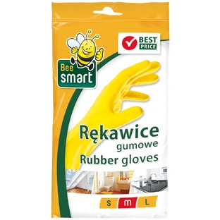 Bee Smart, rubberen handschoenen, geel, maat M, 2 stuks
