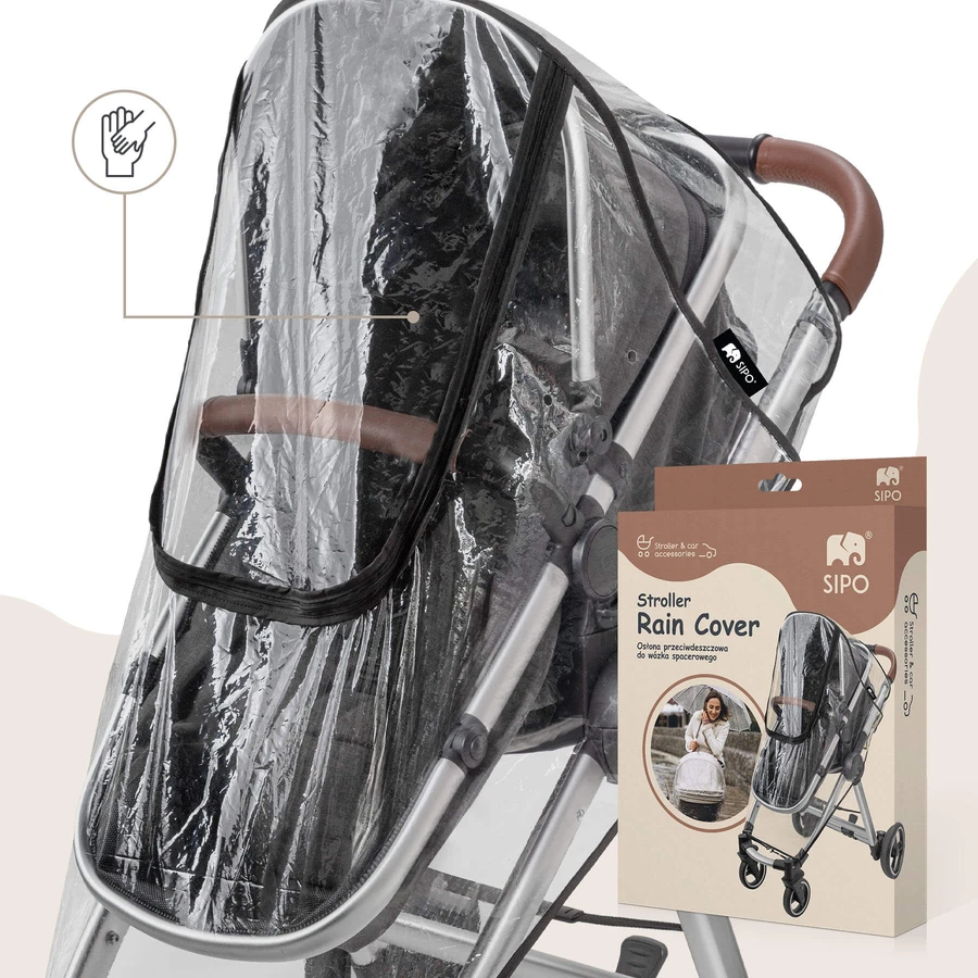 Sipo, rain cover for stroller, transparent, 1 piece