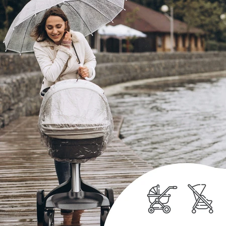 Sipo, rain cover for stroller, transparent, 1 piece