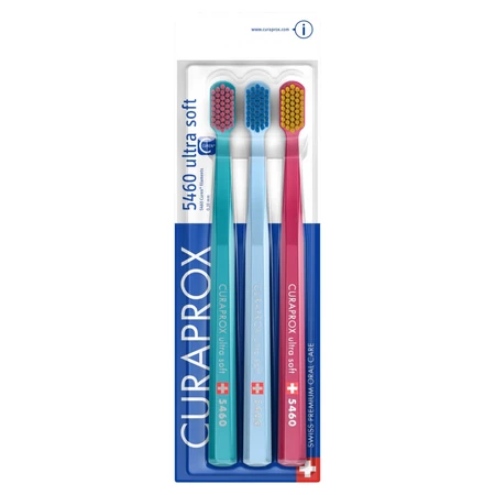 Curaprox, Zahnbürste CS 5460, Ultra Soft, 3 Stück