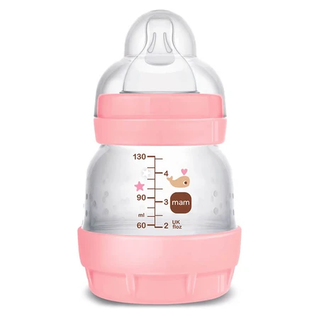 MAM Perfect Start Anti-Colic, biberon anti-colique, avec tétine en silicone, Sealife, fille, dès la naissance, 130 ml