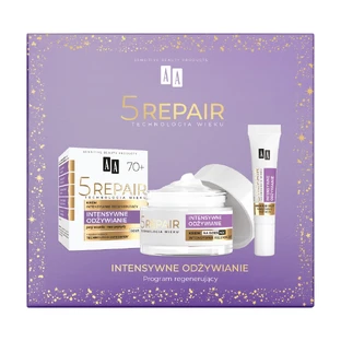 AA Age Technology 5 Repair 70+ Set, intensiv regenerierende Creme, 50 ml + feuchtigkeitsspendende und revitalisierende Augencreme, 15 ml