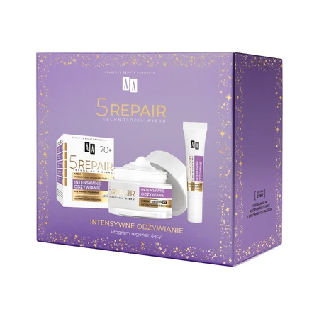 AA Age Technology 5 Repair 70+ Set, intensiv regenerierende Creme, 50 ml + feuchtigkeitsspendende und revitalisierende Augencreme, 15 ml
