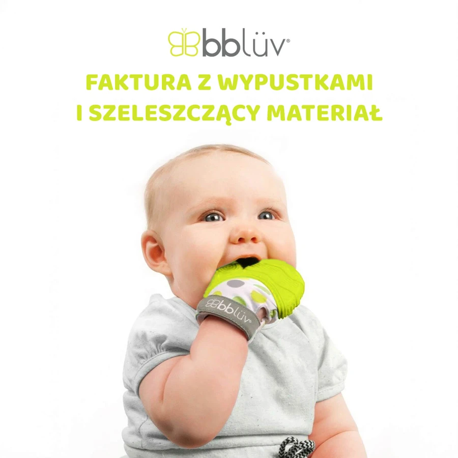Bbluv, glove-biter, from 3 months, lime green, 1 piece