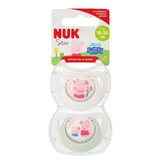 NUK Star, Schnuller, 18-36 Monate, Silikon, anatomisch, Peppa Pig, 2 Stück