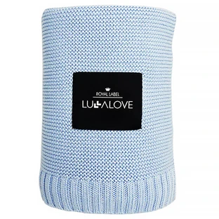 Lullalove, pătură tricotată, bambus, baby blue, 80 x 100 cm