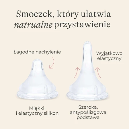 Lansinoh NaturalWave, flessenspeen, siliconen, XS zeer langzame doorstroming, vanaf de geboorte, 2 stuks