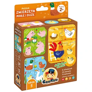 CzuCzu Animals small and big, puzzles for children, from 2 years old, 24 elements