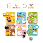 CzuCzu Animals small and big, puzzles for children, from 2 years old, 24 elements