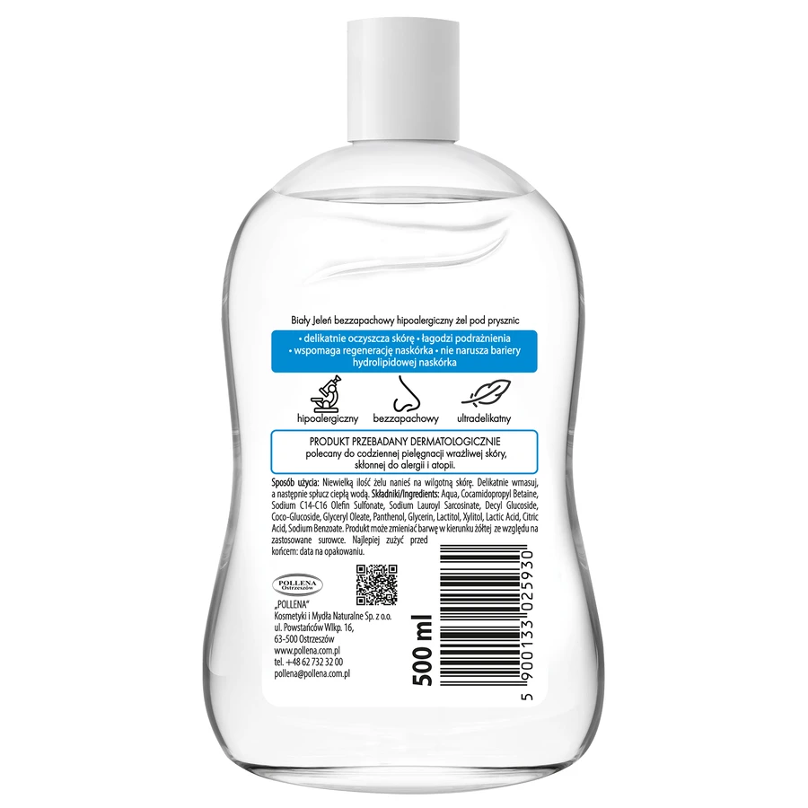 White Deer, gel de ducha sin perfume, 500 ml
