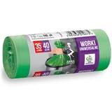 Anna Zaradna, sacos de basura, universal, verde, 35 l, 40 piezas