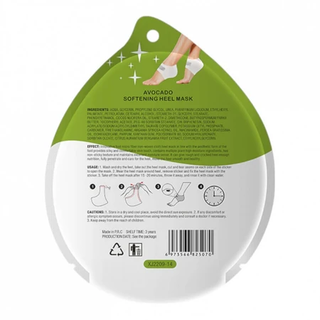 Mondsub, feuchtigkeitsspendende Avocado-Fersenmaske, 1 Paar