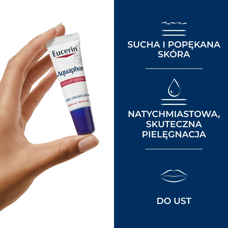 Eucerin Aquaphor SOS Lip Repair, schützender Lippenstift, 10 ml