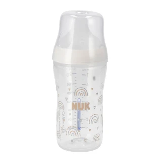 NUK Perfect Match, antikoliekfles met siliconenspeen, maat M, regenboog, vanaf 3 maanden, 260 ml