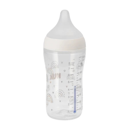NUK Perfect Match, antikoliekfles met siliconenspeen, maat M, regenboog, vanaf 3 maanden, 260 ml