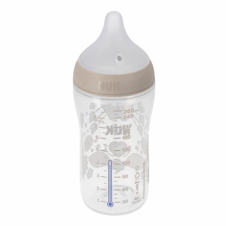 NUK Perfect Match, anti-colic bottle with silicone teat, size M, hearts, from 3 months, 260 ml.
