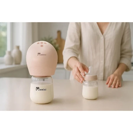 Momini SippyPump Twin, elektronische Milchpumpe, doppelt, 4-Phasen